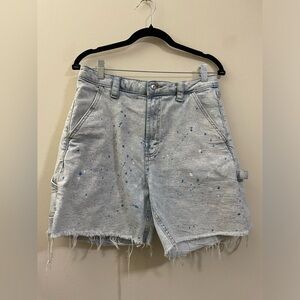 Wild Fable Women’s High Rise Utility‎ Paint Splatter Denim Shorts - 12